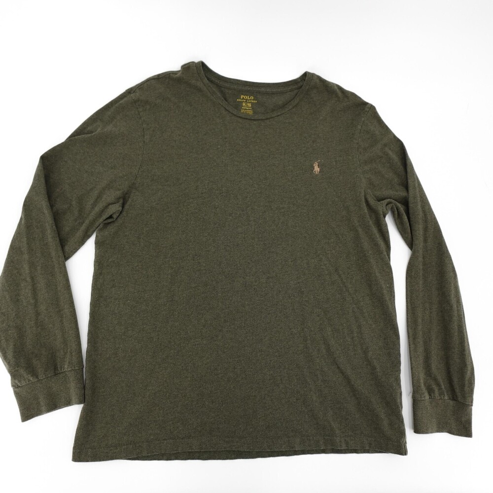 Polo Ralph Lauren Shirt Mens XL Green Long Sleeve Custom Fit Pony Logo